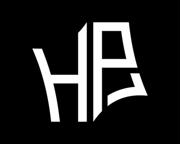 El diseño de letras del logotipo de HP es arte vectorial