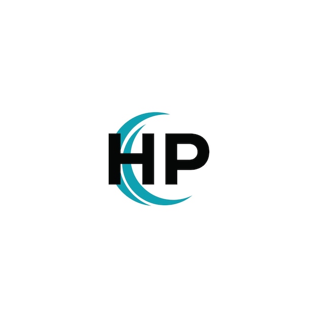 Diseño de letras del logotipo de HP Modelo vectorial del logotipo del monograma de negocios y bienes raíces de HP