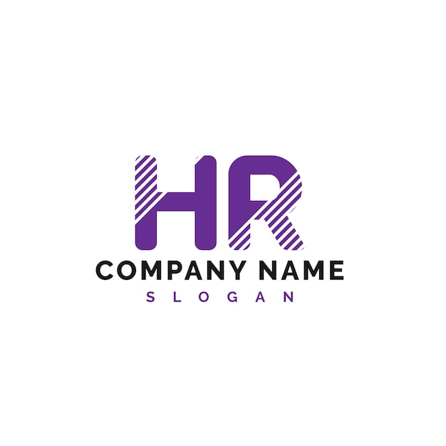 Diseño de letras del logotipo HR Logotipo de letras del HR Vector Ilustración Vector