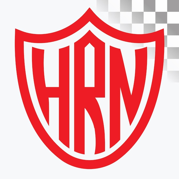 Diseño de las letras del logotipo HRN