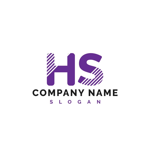 Diseño de letras del logotipo del HS Diseño de letras del logotipo del HS Vector Ilustración Vector