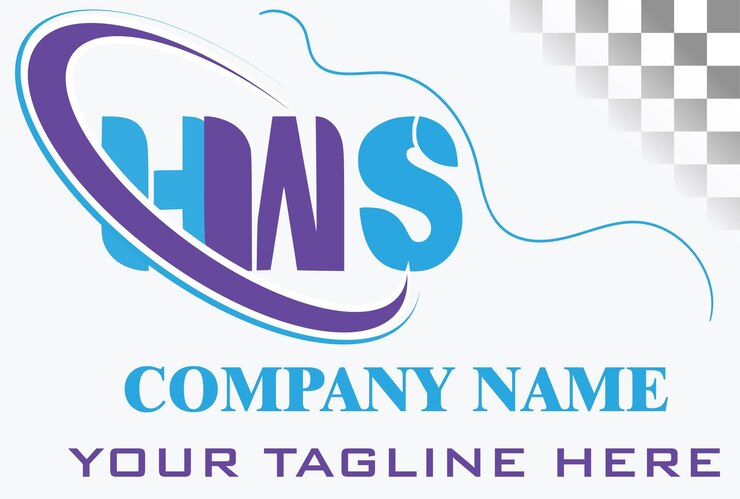 Vector diseño de las letras del logotipo de hws