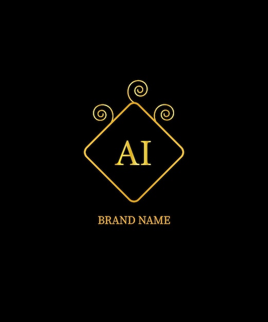 Vector diseño de letras de logotipo de ia iniciales creativas concepto de letras