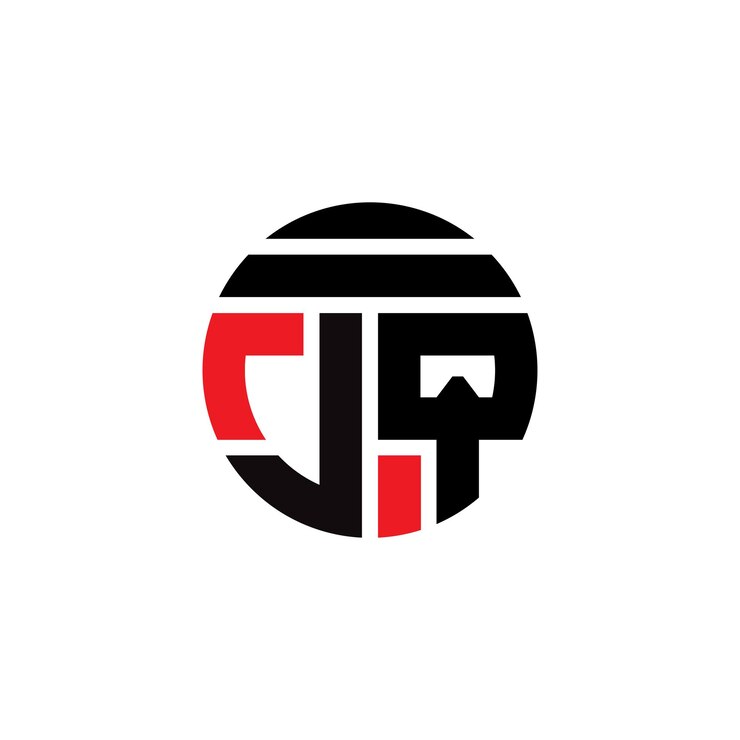Vector diseño de letras del logotipo de jq arte vectorial