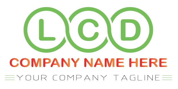 Diseño de las letras del logotipo LCD