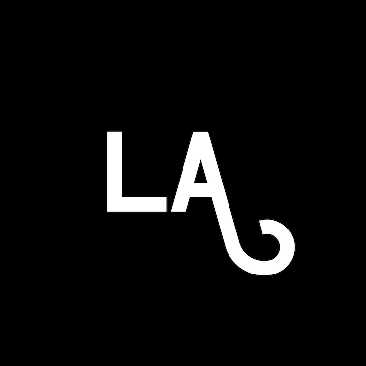 Vector diseño de letras del logotipo la letras iniciales del icono del logotip la letra abstracta la plantilla de diseño de logotipo minimalista l un vector de diseño de letras con colores negros la logotipo