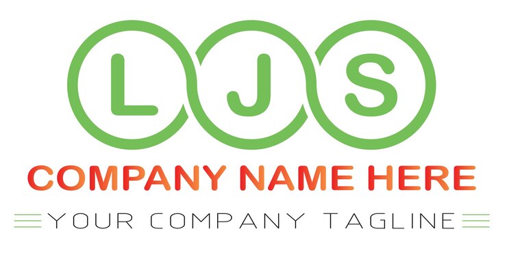 Vector diseño de las letras del logotipo de ljs