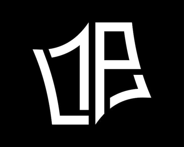 Diseño de letras del logotipo LP arte vectorial