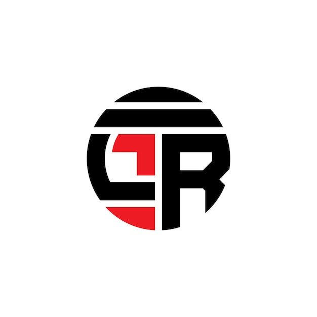 diseño de letras del logotipo LR arte vectorial