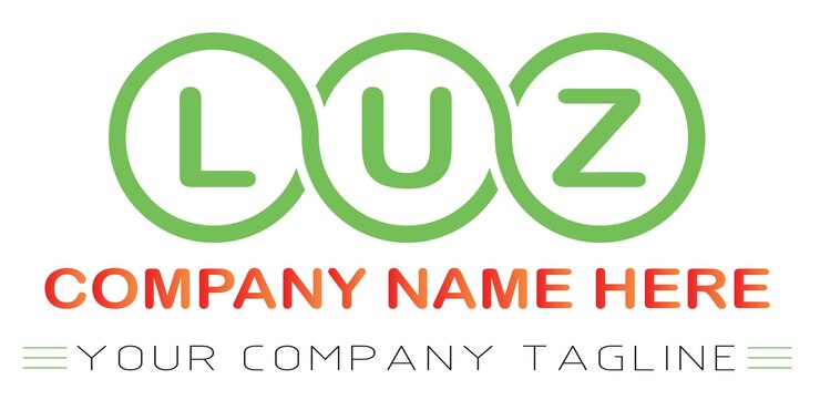Vector diseño de las letras del logotipo de luz