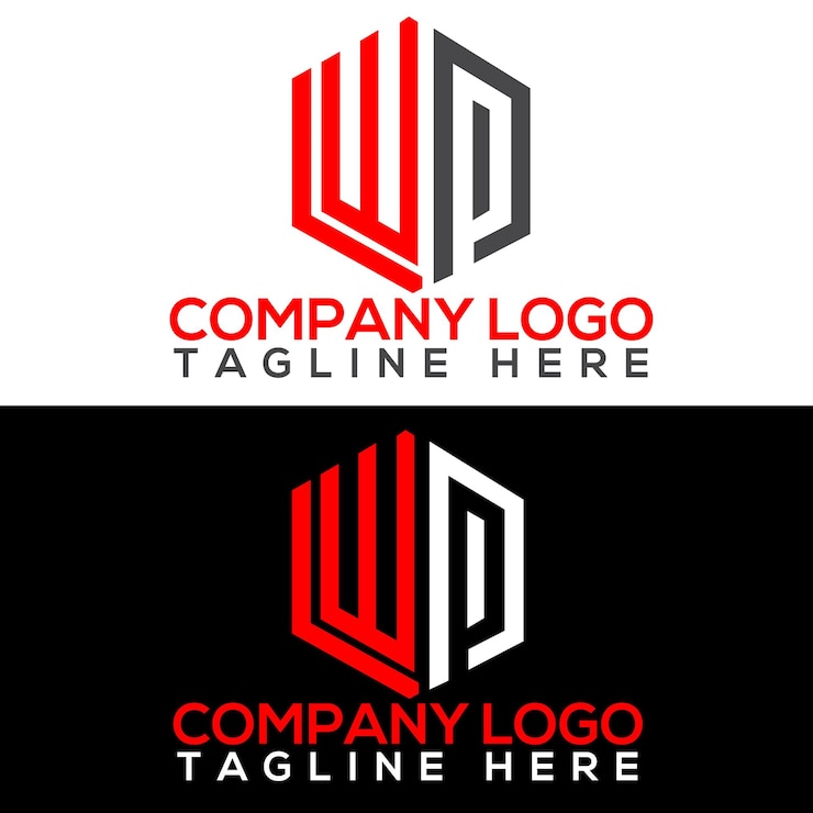 Vector diseño de las letras del logotipo de lwp