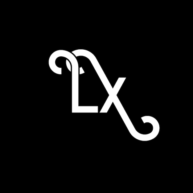 Vector diseño de letras del logotipo lx letras iniciales icon lx del logotipo letra abstracta lx plantilla de diseño de logotipo minimalista l x vector de diseño de letras con colores negros lx logotipo