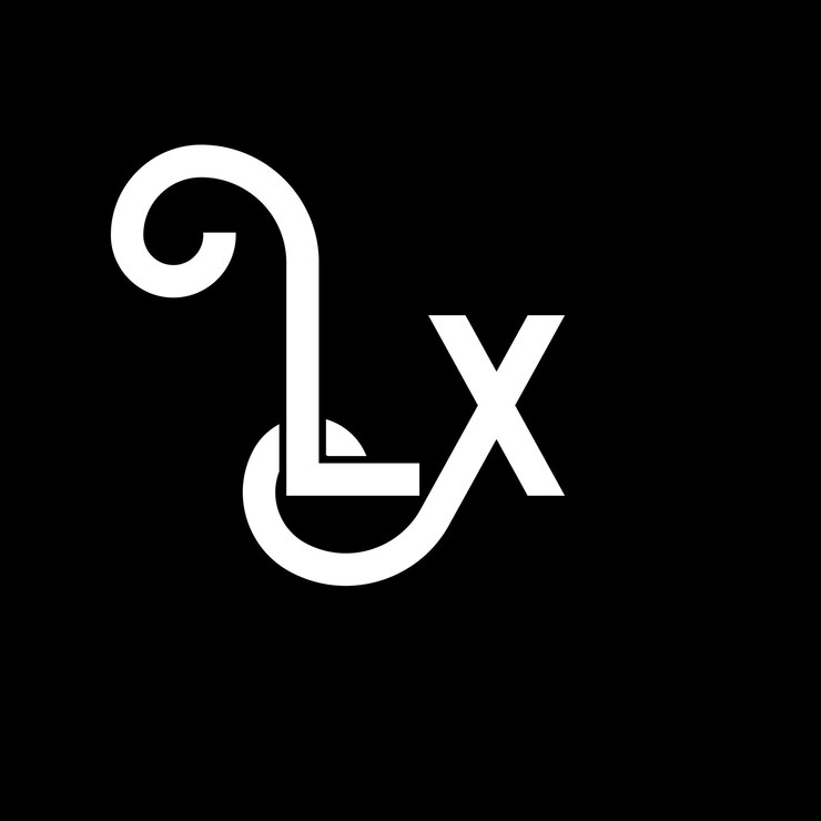 Vector diseño de letras del logotipo lx letras iniciales icon lx del logotipo letra abstracta lx plantilla de diseño de logotipo minimalista l x vector de diseño de letras con colores negros lx logotipo