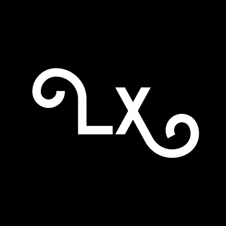 Vector diseño de letras del logotipo lx letras iniciales icon lx del logotipo letra abstracta lx plantilla de diseño de logotipo minimalista l x vector de diseño de letras con colores negros lx logotipo