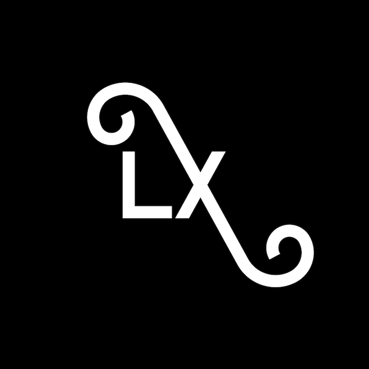 Vector diseño de letras del logotipo lx letras iniciales icon lx del logotipo letra abstracta lx plantilla de diseño de logotipo minimalista l x vector de diseño de letras con colores negros lx logotipo