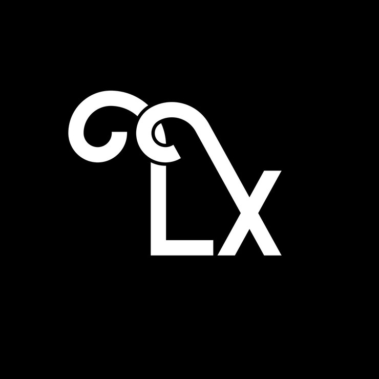 Vector diseño de letras del logotipo lx letras iniciales icon lx del logotipo letra abstracta lx plantilla de diseño de logotipo minimalista l x vector de diseño de letras con colores negros lx logotipo