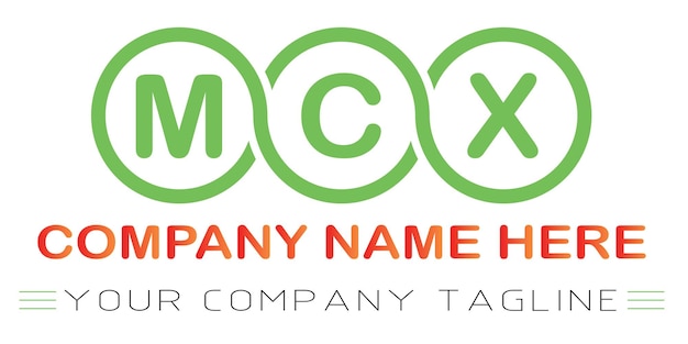 Diseño de las letras del logotipo MCX