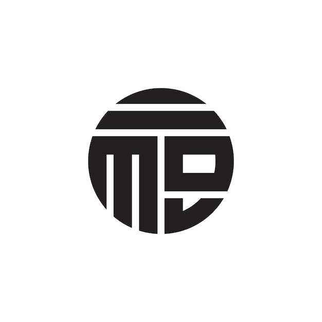 Diseño de letras del logotipo MO arte vectorial