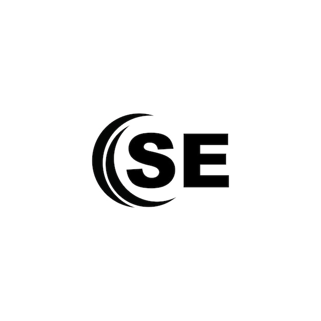 Diseño de las letras del logotipo SE Modelo vectorial del logotipo del monograma de negocios y bienes raíces SE