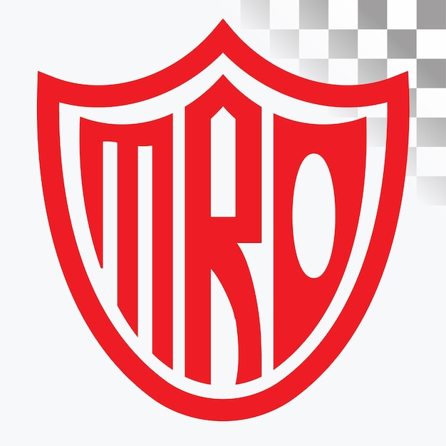 Diseño de las letras del logotipo de MRO