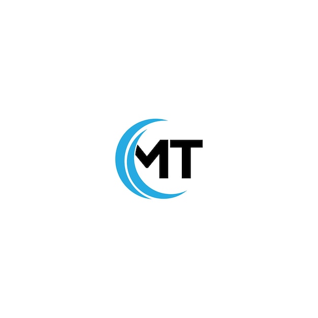 Diseño de letras del logotipo de MT Modelo vectorial del logotipo del monograma de negocios y bienes raíces de MT