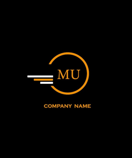 Diseño de letras del logotipo de MU Único Atractivo Creativo Moderno Inicial MU Inicial Basado en las letras Icon Logotipo