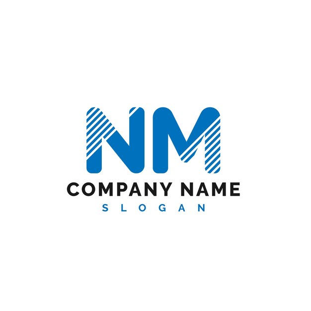 Diseño de letras del logotipo NM Diseño de letras del logotipo NM Vector Ilustración Vector
