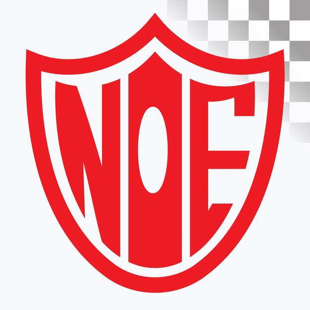Diseño de las letras del logotipo de NOE