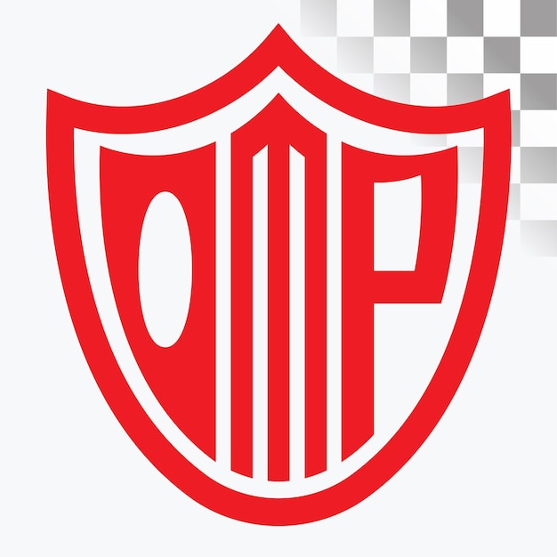 Diseño de las letras del logotipo OMP