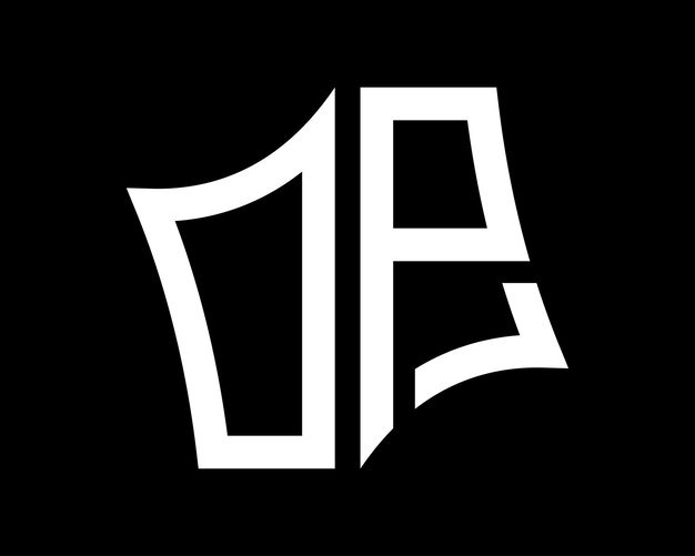 diseño de letras del logotipo del OP arte vectorial