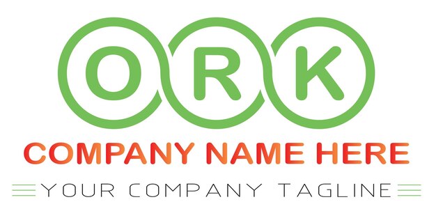 Diseño de las letras del logotipo de ORK