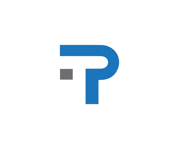 Diseño de letras del logotipo PT vector tp logotipo