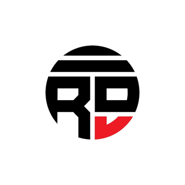 Diseño de letras del logotipo RO arte vectorial