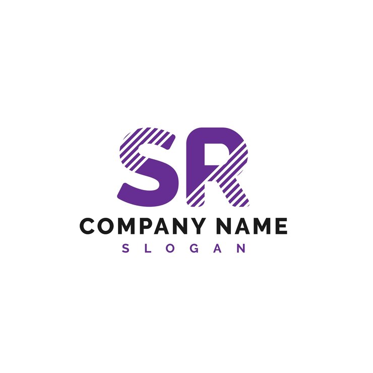 Vector diseño de letras del logotipo sr diseño de letras del logotipo sr vector ilustración vector