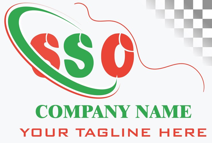 Vector diseño de las letras del logotipo de la sso
