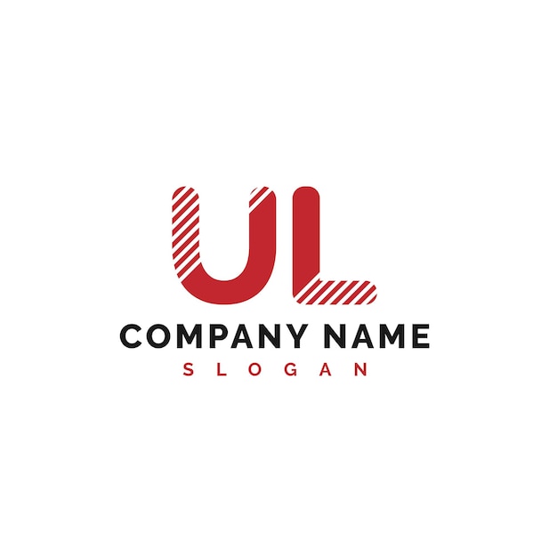 Diseño de letras del logotipo UL Vector de ilustraciones del logotipo de las letras UL