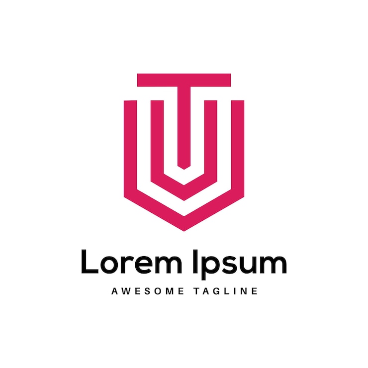 Vector diseño de las letras del logotipo de uut