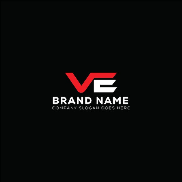 Diseño de letras de logotipo VE Modelo vectorial de logotipo de monograma de negocios y bienes raíces VE