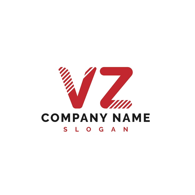 Diseño de letras del logotipo VZ Vector de ilustraciones del logotipo de letras VZ