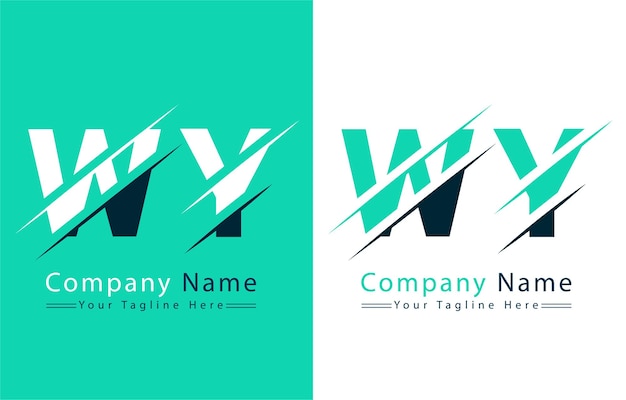 Diseño de letras del logotipo de WY Plantilla Ilustración del logotipo vectorial