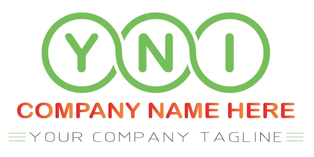 Diseño de las letras del logotipo YNI
