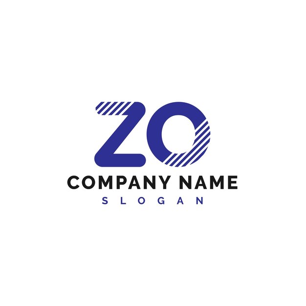 Diseño de las letras del logotipo ZO Vector de la ilustración del logotipo de las letras ZO