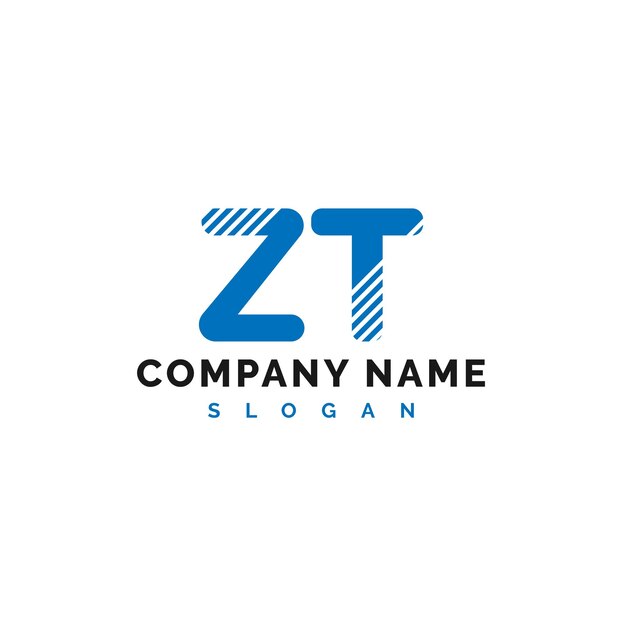 Diseño de letras del logotipo ZT Vector de ilustraciones del logotipo de letras de ZT