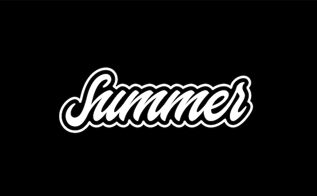 Diseño de letras a mano de palabra de verano Texto para logotipo o diseño de impresión