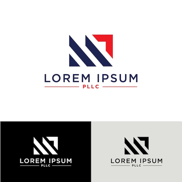 diseño de las letras rm o mr del logotipo
