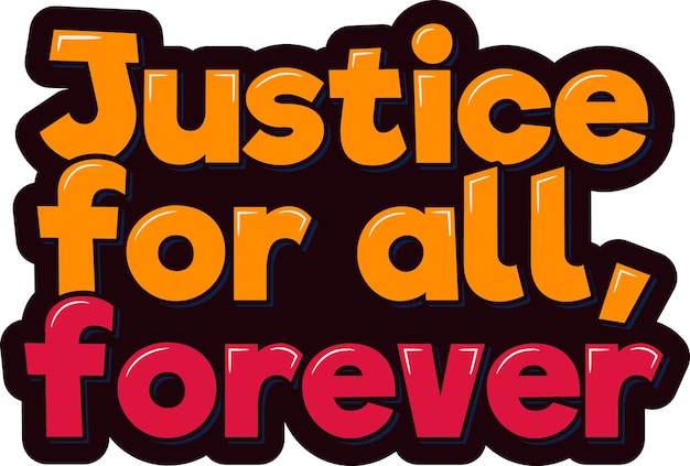 Diseño de letras para siempre justicia