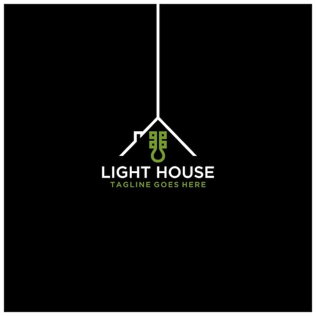 Diseño de letrero de logotipo de casa ligera