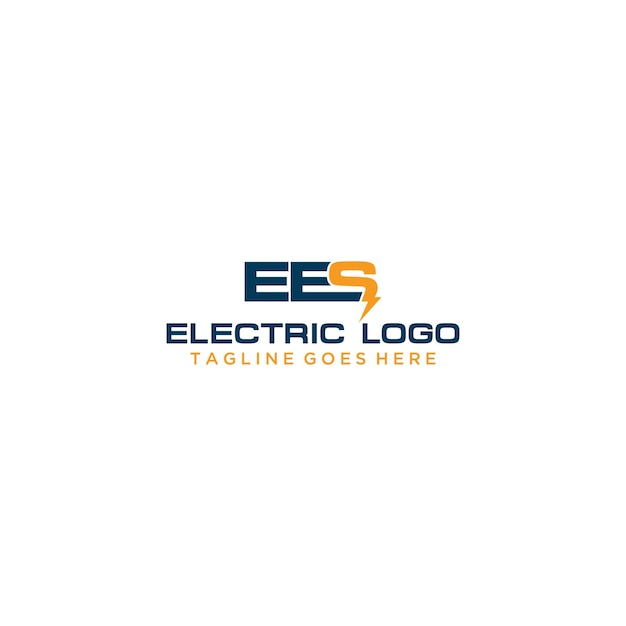 Diseño de letrero de logotipo eléctrico EES