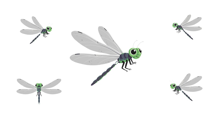 Vector diseño de libélula con colores suaves en una ilustración vectorial de estilo minimalista