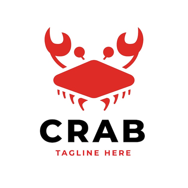 Diseño libre del logotipo del cangrejo vectorial